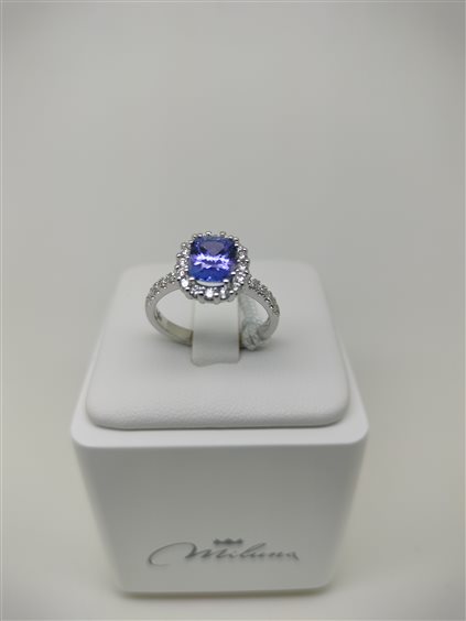 Anello Miluna Donna in Oro bianco Tanzanite 1.3 Ct LID3509 - LID3509